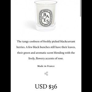 Diptyque Baies Scented candle 2.4oz